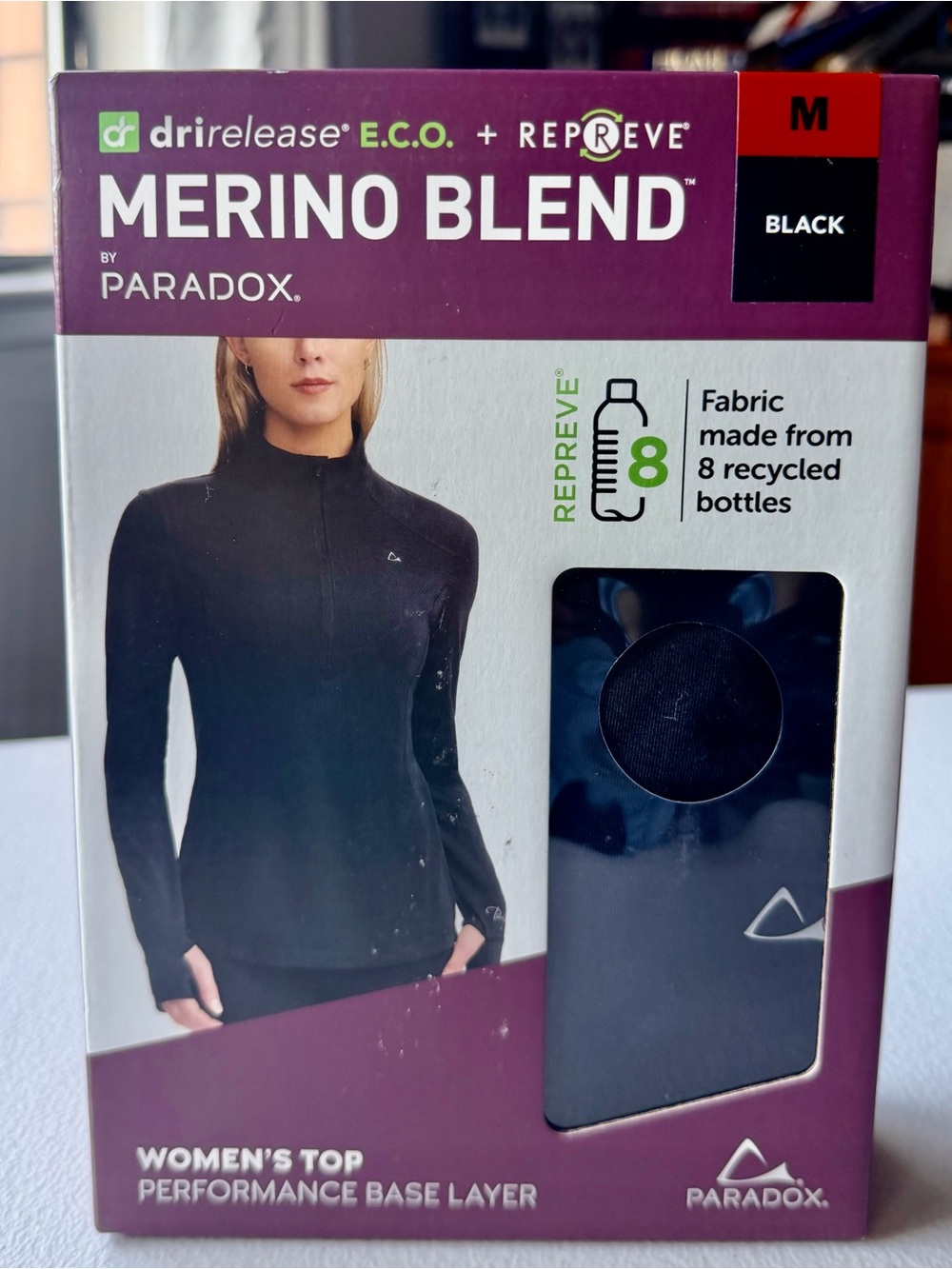 Paradox Merino Blend Performance Base Layer Black Large